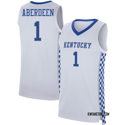 Men's Denzel Aberdeen Kentucky Wildcats Replica Basketball Jersey - White