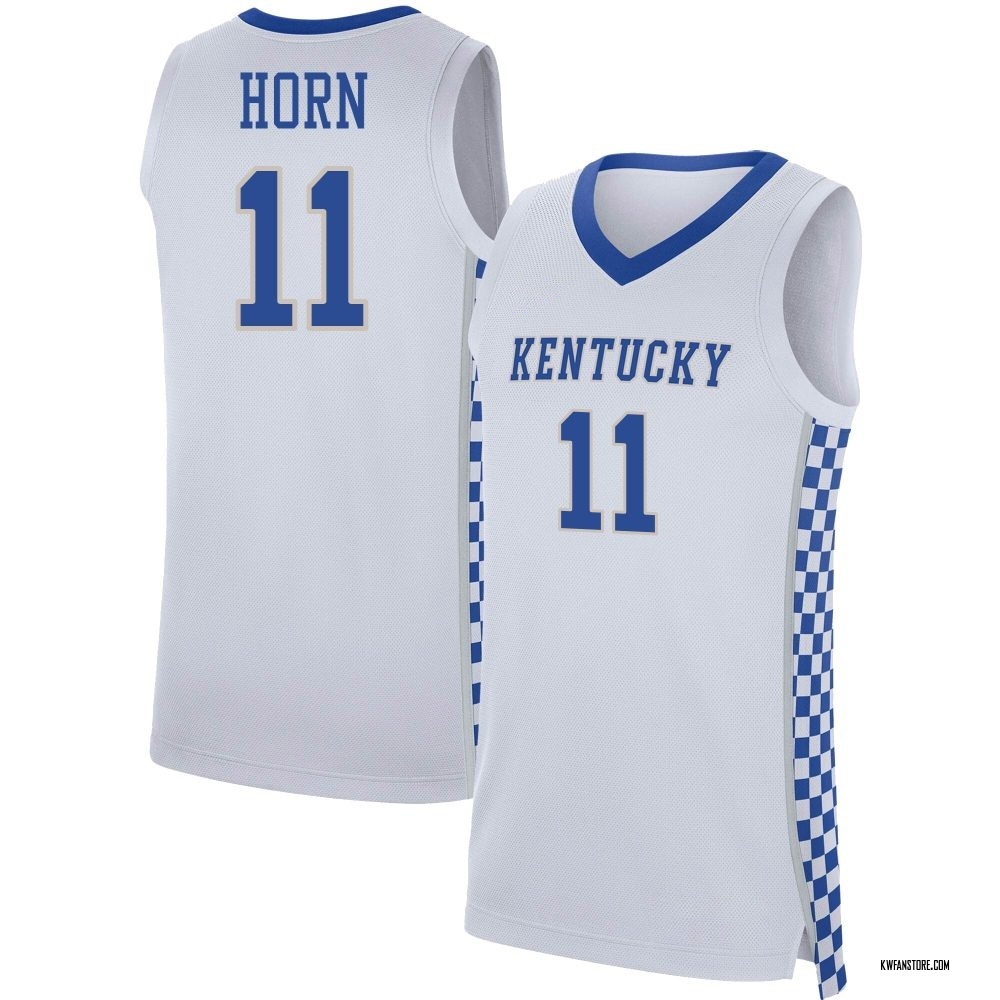 Men's Walker Horn Kentucky Wildcats Replica Basketball Jersey - White