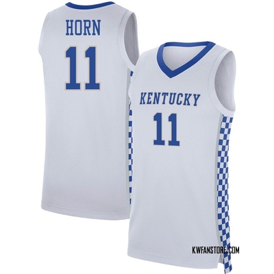 Men's Walker Horn Kentucky Wildcats Replica Basketball Jersey - White