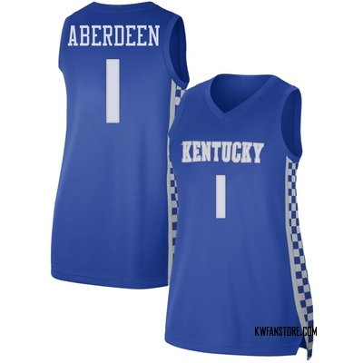 Women's Denzel Aberdeen Kentucky Wildcats Replica Basketball Jersey - Royal