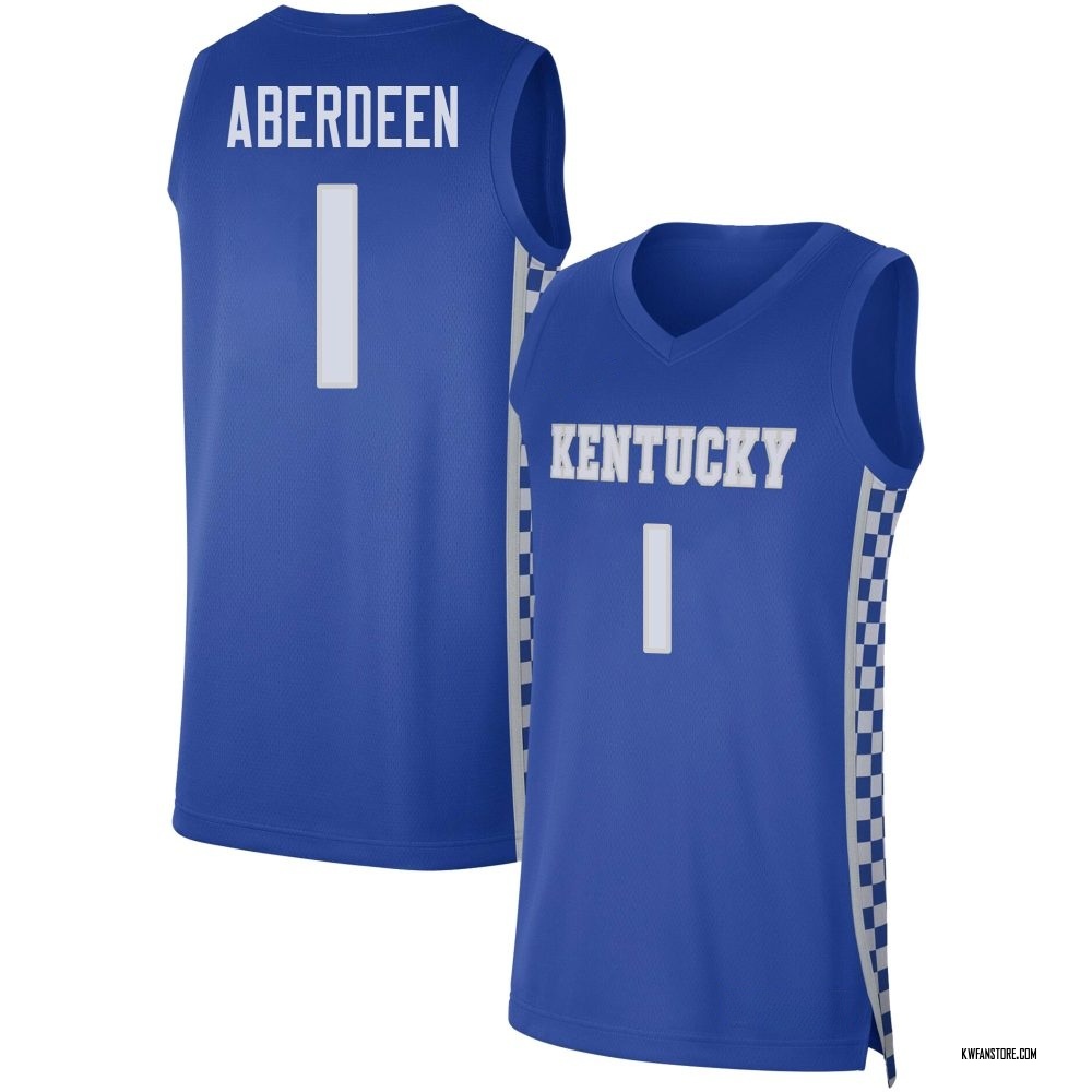 Youth Denzel Aberdeen Kentucky Wildcats Replica Basketball Jersey - Royal