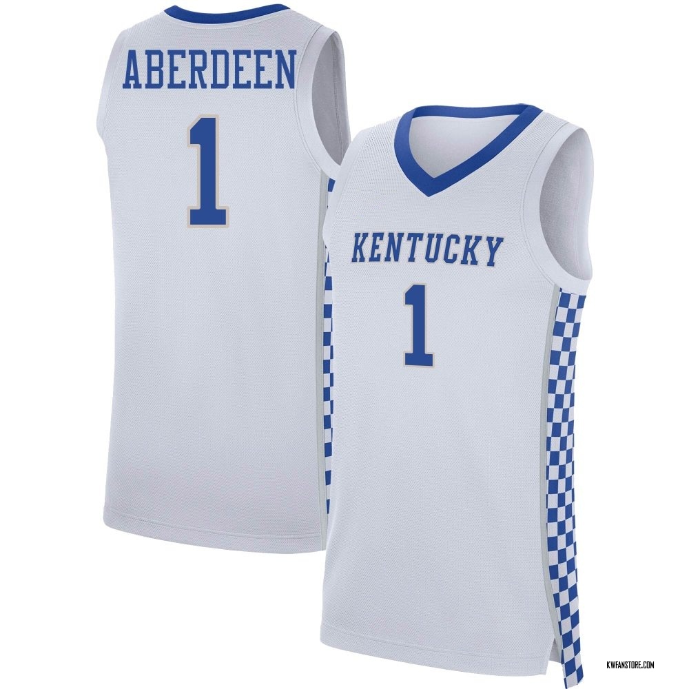 Youth Denzel Aberdeen Kentucky Wildcats Replica Basketball Jersey - White